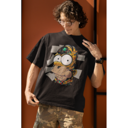 T SHIRT simpson  NOIR AVEC UN DESIGN MODERN FIT ET STYLE UNIQUE