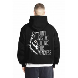 Loup Motivation Pull Décontracté à Capuche Imprimé Moderne - Style et Marque de S à XXL