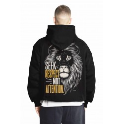 Lion Motivation Relaxed Fit Hoodie Printed Modern - Style and Brand from S to XXL