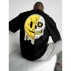 Emoji Skull Unique and Ultra Comfortable Urban Cotton T-shirt - Sizes S to XXL