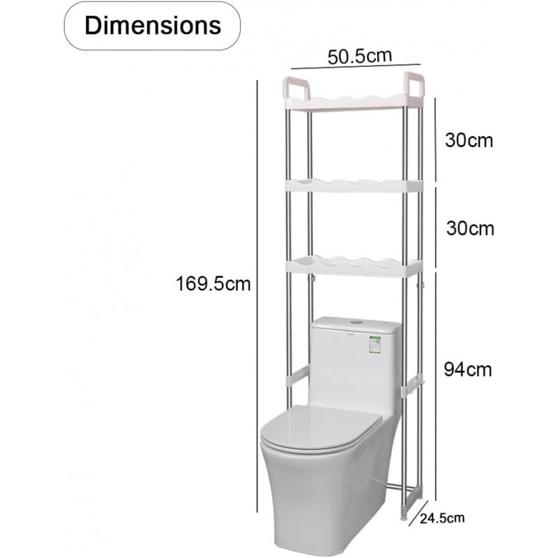 Hexar® Étagère de salle de bain à 2 niveaux, étagère de salle de bain en acier inoxydable de 20 kg, support de salle de bain peu