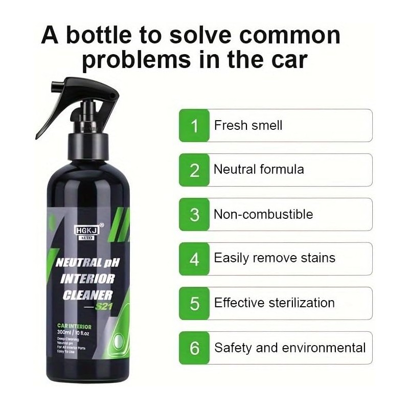 Car Neutral ph Interior Cleaner Interior Detailer Dust Remover Seat Liquid Leather Cleaner Roof Dash Cleaning Foam Spray Car