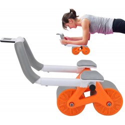 Ab Wheel avec support de coude - Roues d'exercice 4D Abs avec support de coude - Rouleau de roue abdominale avec poignée