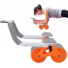 Ab Wheel avec support de coude - Roues d'exercice 4D Abs avec support de coude - Rouleau de roue abdominale avec poignée