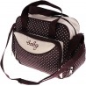 Toygogo Sac De Maternité pour Maman Sac à Langer pour Bébé Sacs à Main d'allaitement Multifonctions à Pois - Petite Brun