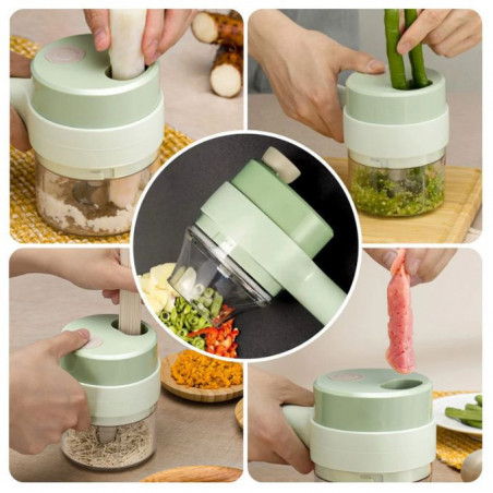 Mini cordless portable electric vegetable cutter