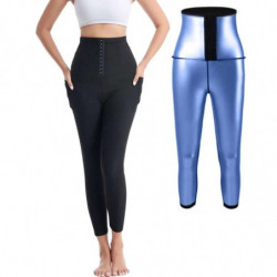 Women's nine-point sauna pants with pockets