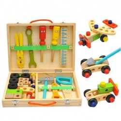 Wooden Toys Children's Tool Box DIY 3D Construction Games, Children's Tool Box