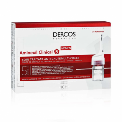 Vichy Dercos Technique Aminexil Clinical 5 Femmes Traitement Anti-Chute – 21 Fioles