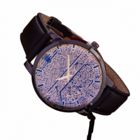 Montre pour hommes, Veste de cuir